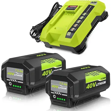 7.5Ah Replacement for Ryobi 40V Battery and OP401 Charger